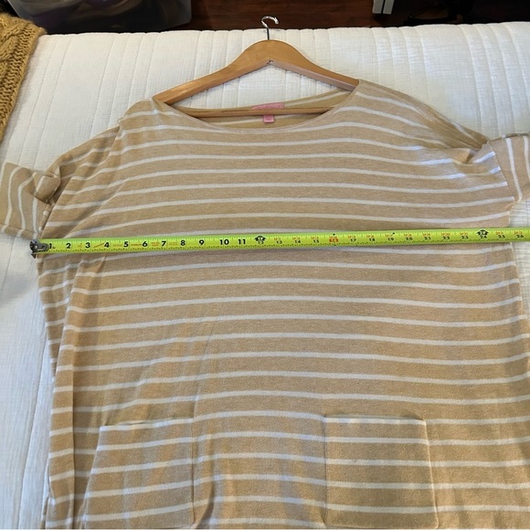 Lilly Pulitzer Elba Camel and White Sweater. Size Medium. - Picture 12 of 12